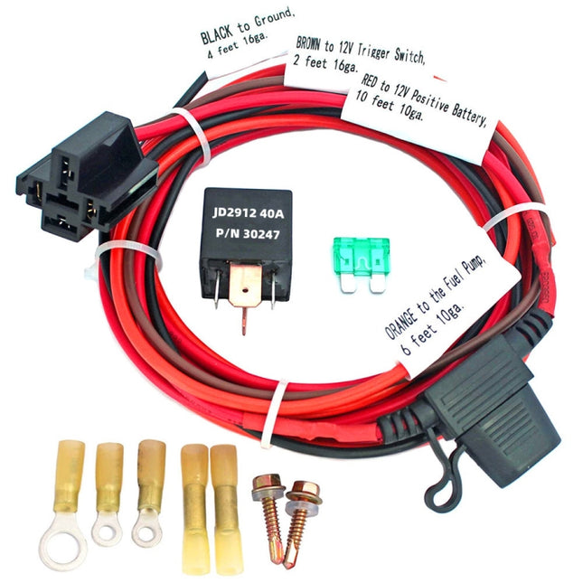 Universal 12V Electric Fuel Pump Relay Kit, Electric Fuel Pump Relay Kit