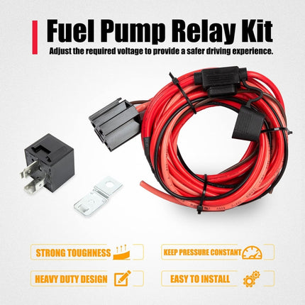 Universal 12V Electric Fuel Pump Relay Kit, Electric Fuel Pump Relay Kit