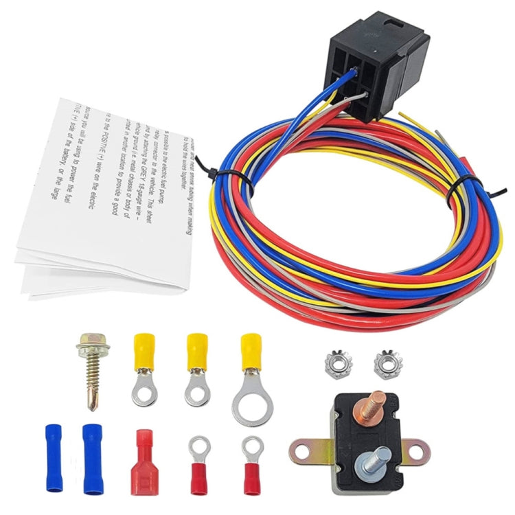 Universal 30A 12V Electric Fuel Pump Relay Kit, 30A 12V
