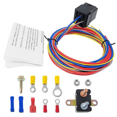 Universal 30A 12V Electric Fuel Pump Relay Kit, 30A 12V