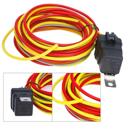 Car 12V 40A 165-185 Degree Electric Cooling Fan Thermostat Temperature Sensor Switch Set, 12V 40A 165-185 Degree