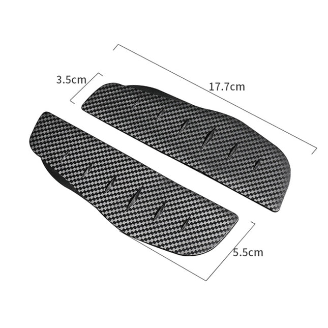 Car Rear View Mirror Rain Eyebrow Cover Catering Mirror PVC Carbon Fiber Pattern Rain Shield