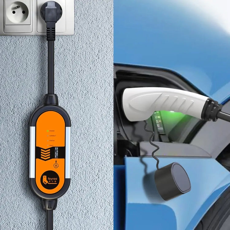 Feyree Portable Adjustable Current Aluminum Alloy New Energy Vehicle Type 2 Charger, Plug: Type 2, Plug: Type 2
