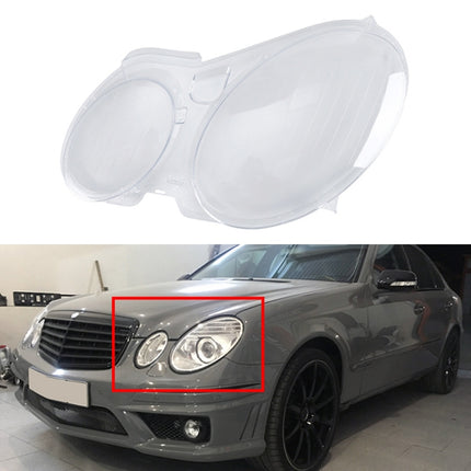 For Mercedes-Benz E-Class W211 2002-2008 Car Left Side Headlight Transparent Protective Cover 2118202961, Left Side
