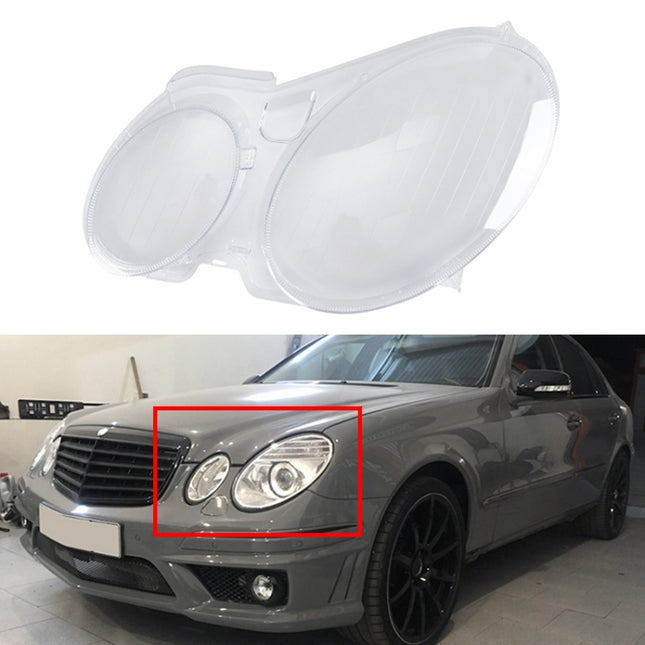 For Mercedes-Benz E-Class W211 2002-2008 Car Left Side Headlight Transparent Protective Cover 2118202961, Left Side