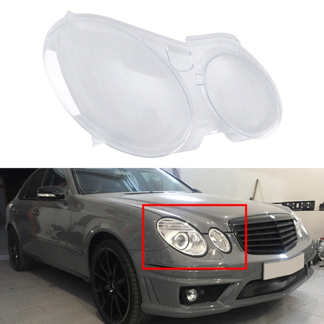 For Mercedes-Benz E-Class W211 2002-2008 Car Right Side Headlight Transparent Protective Cover 2118203061, Right Side