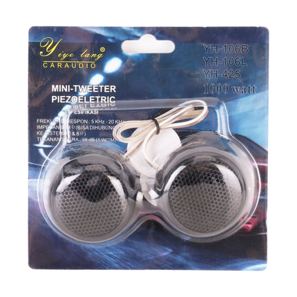 2pcs 1000W 98dB Car Dome Tweeter Audio Loudspeaker Treble Speaker, YH-106B/YH-106L/YH-425