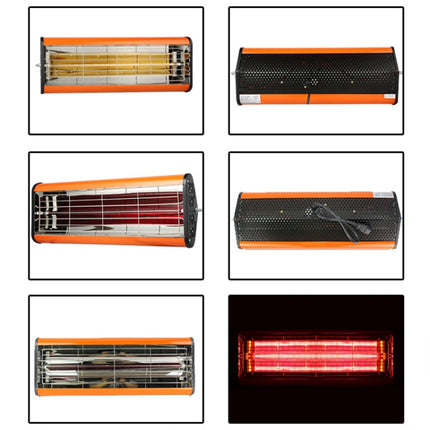 220V 1050W Heat Light Infrared Dryer Spray Paint Heating Curing Lamp Baking Booth Heater, UK Plug, 1050W, UK Plug