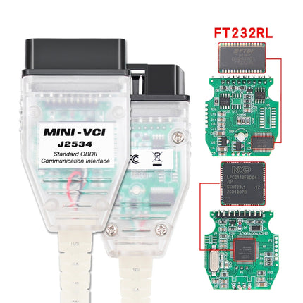 USB to OBD2 16 Pin MINI VCI FT232RL Single Diagnostic Cable for Toyota TIS Techstream, FT232RL
