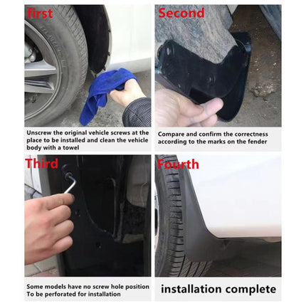 For Volkswagen Touareg 2011-2018 4pcs/Set Car Auto Soft Plastic Splash Flaps Fender Guard, For Volkswagen Touareg 2011-2018