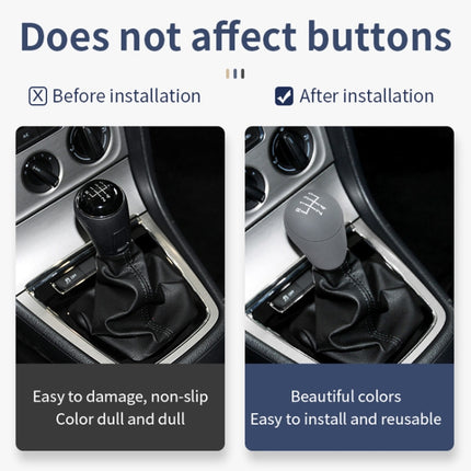 For Volkswagen 6-speed Car Silicone Dustproof Shift Knob Gear Protective Cover