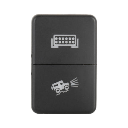 TS-202 For Toyota Blue-green Light Car Small Dual Control Switch with Lock, with Lock 5
