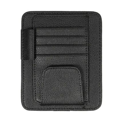 Multifunctional Car Litchi Pattern Glasses Holder Sun Visor Bill Holder, Glasses Holder