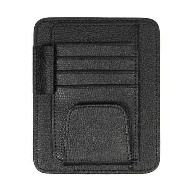 Multifunctional Car Litchi Pattern Glasses Holder Sun Visor Bill Holder, Glasses Holder