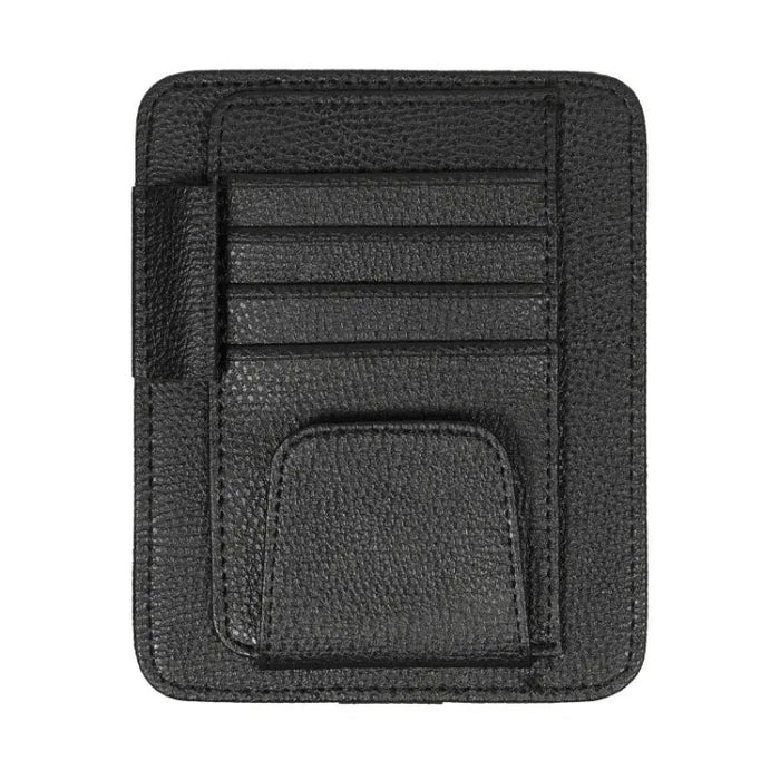 Multifunctional Car Litchi Pattern Glasses Holder Sun Visor Bill Holder, Glasses Holder