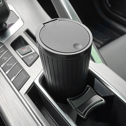 DM-143 Car Armrest Box Storage Box Car Round Trash Can With Lid