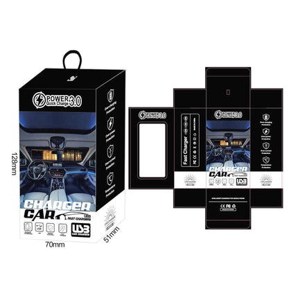 66W 4 in 1 Digital Display Fast Charging Car Charger with Voltmeter, 66W