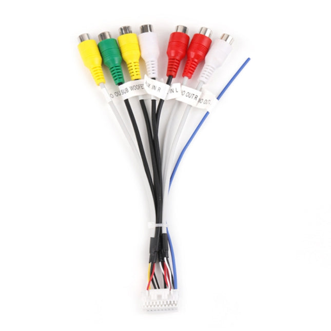 Palminfo Android Navigation 20-pin Plug RCA Video Audio Modified Tail Line, Video Audio Cable
