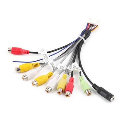 Palminfo Android Navigation 20-pin Audio Microphone Cable RCA Bass Amplifier Cable, Amplifier Cable