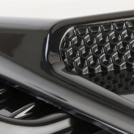 HD-713 1 Pair Car Hood Decorative Stickers Fender Air Vents Sticker, Black