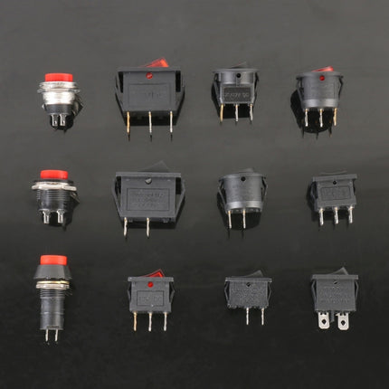 50pcs Universal Power Switch Button Assortment Kit