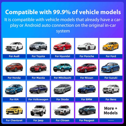 Car Intelligent AI Box Original Car Wired to Wireless Android Auto, Android Auto