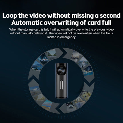 Car 1080P HD WiFi Driving Recorder, Supports Mobile APP Link & Automatic Loop Recording, Car WiFi Driving Recorder
