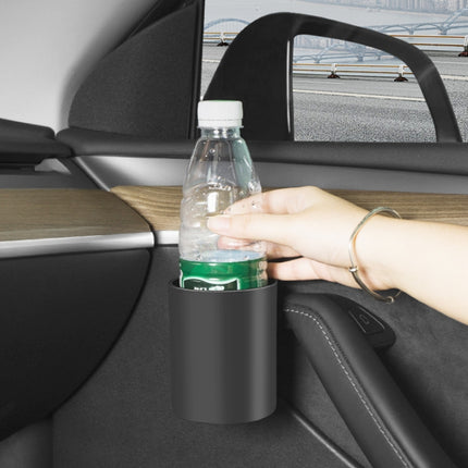 For Tesla Model Y / 3 2pcs / Set Car Door Main & Passenger Driver Water Cup Storage Holder, 2pcs / Set