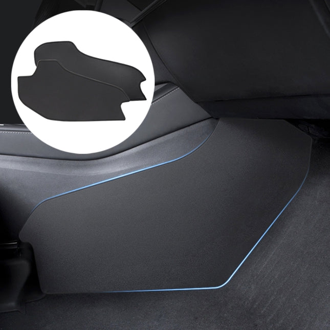 For Tesla Model Y 2pcs / Set Car Center Console Inside Leather Anti-kick Pad, Center Console Inside Anti-kick Pad