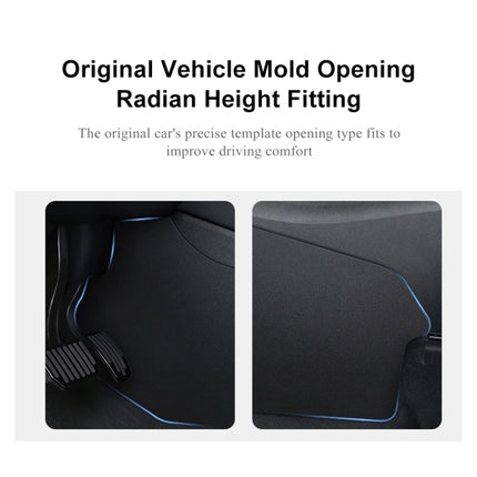 For Tesla Model Y 2pcs / Set Car Center Console Inside Leather Anti-kick Pad, Center Console Inside Anti-kick Pad