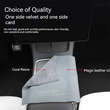For Tesla General Car Microfiber Towel Cleaning Rag, Style: With LOGO, Size: 30 x 30cm, With LOGO