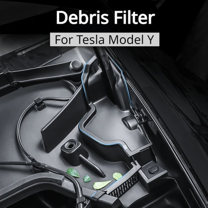For Tesla Model Y 2021-2023 Car Front Hood Gutter Anti-blocking Protective Cover, Front Hood Gutter