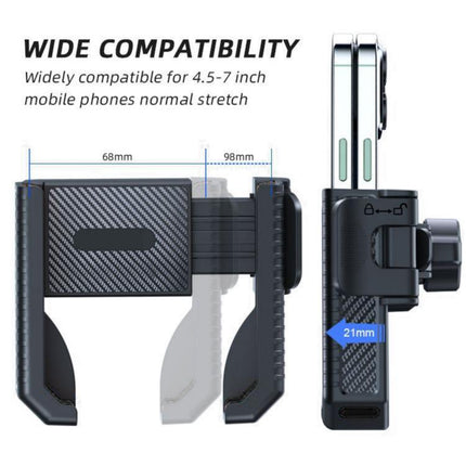 Carbon Fiber Texture Bicycle Non-slip Scooter Phone Holder