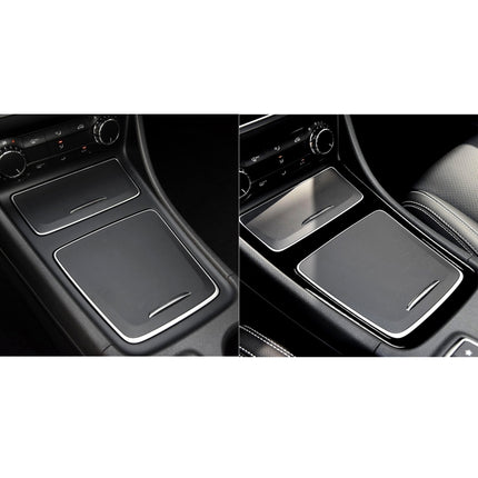 Car Central Control Storage Box Frame Decorative Sticker For Mercedes-Benz A-class 2013-2018 / CLA 2013-2017 / GLA 2015-2018, Left and Right Drive Universal