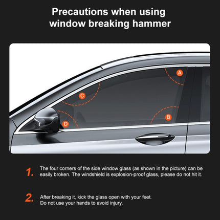 Car Multi-functional Emergency Safety Hammer Temporary Parking Dual Number Plate