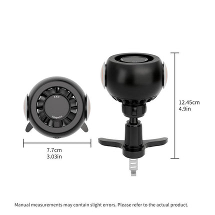 FC19 4 in 1 Multi-functional Car Air Outlet Magnetic Phone Holder Cooling Fan