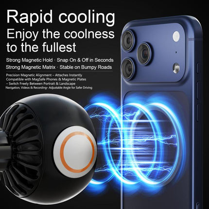 FC19 4 in 1 Multi-functional Car Air Outlet Magnetic Phone Holder Cooling Fan