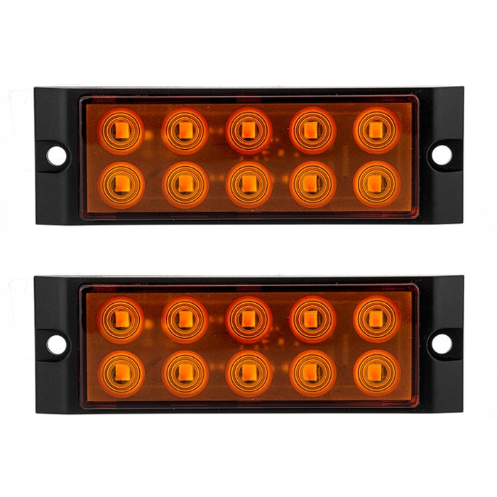 2pcs Car / Truck 10LEDs Side Marker Indicator Lights Bulb Lamp, MK-017(Orange), MK-017 (Red), MK-017 (White)