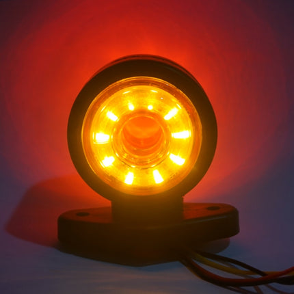 2pcs Car / Truck 12-30V 20LEDs Red Yellow Side Marker Indicator Lights Bulb Lamp, MK-180