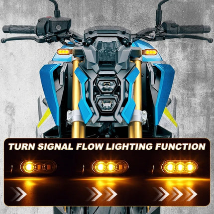 2pcs 12V 3LEDs Motorcycle Mini Water Turn Signal Light, 3LEDs (Black), 3LEDs (Transparent), 3LEDs (Yellow)