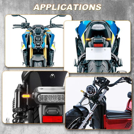 2pcs 12V 3LEDs Motorcycle Mini Water Turn Signal Light, 3LEDs (Black), 3LEDs (Transparent), 3LEDs (Yellow)