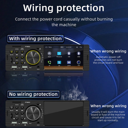 4 inch 800x480P Car Radio Receiver MP5 Player, Support FM & Bluetooth & SD Card with Remote Control, F7805C