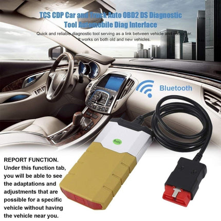 Car Bluetooth Diagnostic Cables Aluminum Alloy OBD2 Diagnostic Tool Delphi DS150E, Aluminum Alloy (Gold), Aluminum Alloy (Red)