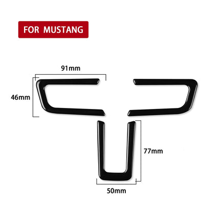 For Ford Mustang 2015-2020 Car Steering Wheel Button Frame Decorative Sticker, Left and Right Drive Universal, Steering Wheel Button Frame