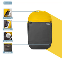 POFOKO XY Series 14-15.4 inch Fashion Color Matching Multi-functional Backpack Computer Bag, Size: M