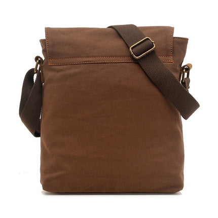 AUGUR 9088 Retro Vertical Style Canvas Shoulder Messenger Crossby Bag