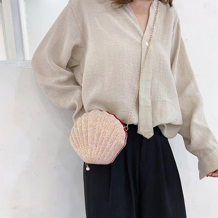 Shell Shape Fashion Sequined Single Shoulder Crossbody Bag