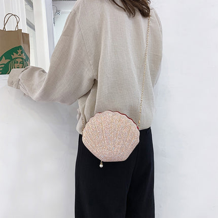 Shell Shape Fashion Sequined Single Shoulder Crossbody Bag