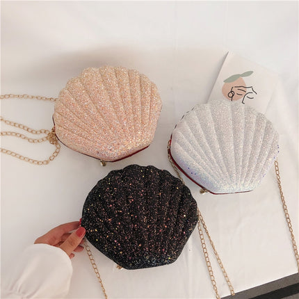 Shell Shape Fashion Sequined Single Shoulder Crossbody Bag