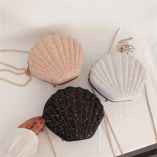 Shell Shape Fashion Sequined Single Shoulder Crossbody Bag